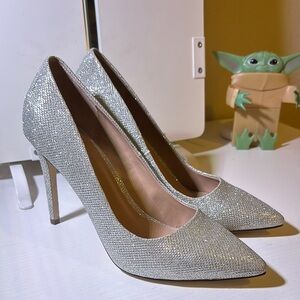 Call It Spring Shimmering Silver Heels